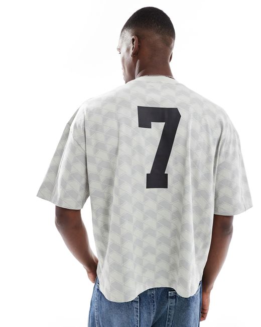 ASOS – kastiges oversize-t-shirt in Gray für Herren