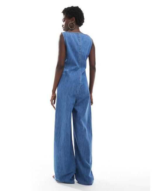 ASOS Blue – jumpsuit aus denim