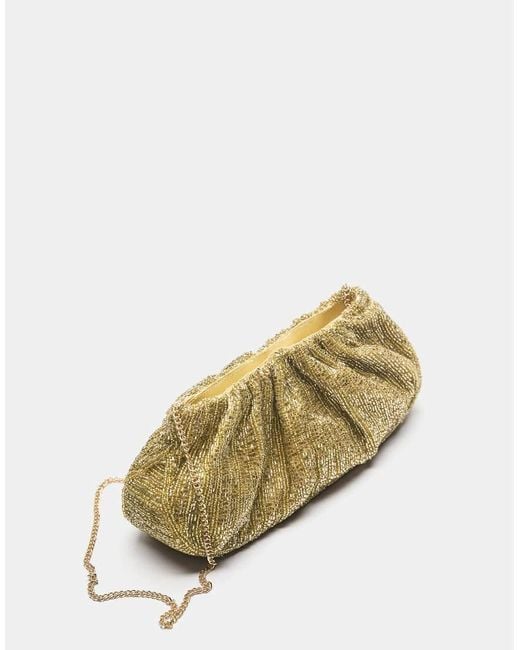 Pull&Bear Natural Gold Clutch Bag