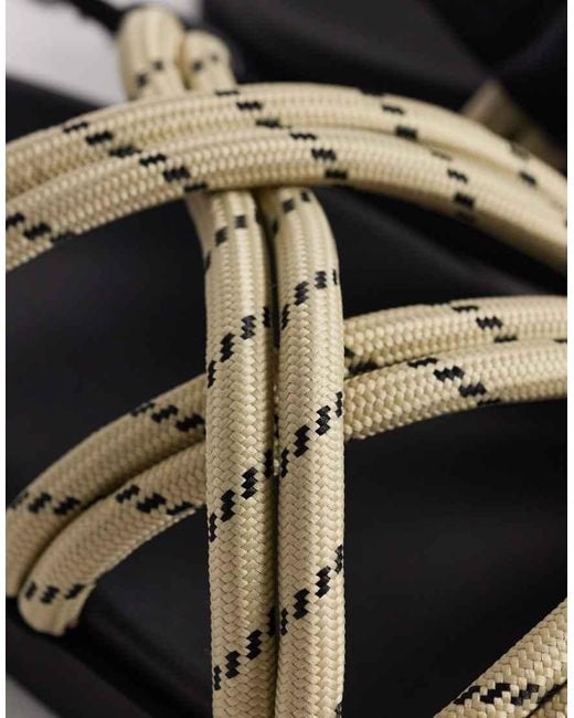 ASOS White Cross Strap Rope Sandals for men