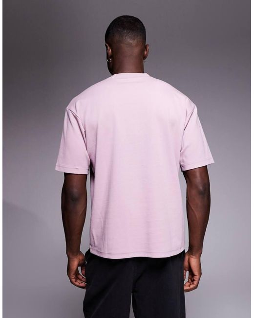 Boss Purple Varsity Chest Logo T-shirt for men