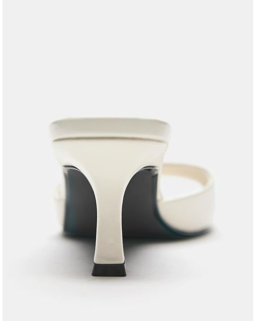 Pull&Bear White Heeled Sandals