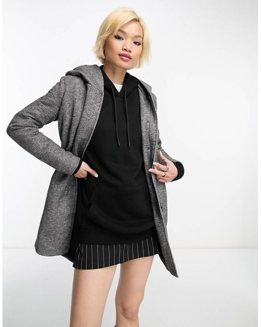 ONLY Gray Lightweight Hooded Jacket