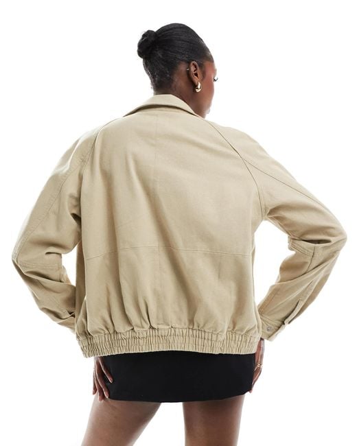 ASOS White Asos design tall – oversize-jacke aus twill