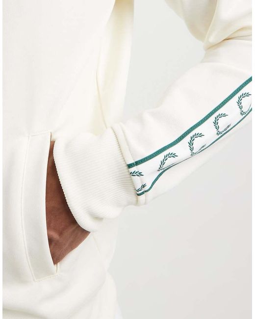 Fred Perry Natural Contrast Taped Track Jacket for men