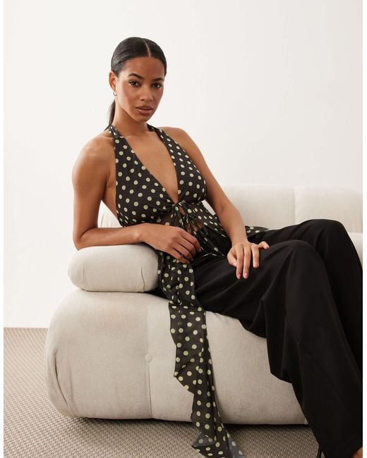 ASOS Natural Asymetric Split From Halter