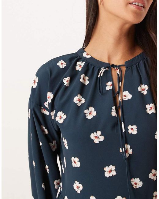 Glamorous Blue Pattern Shift Mini Dress