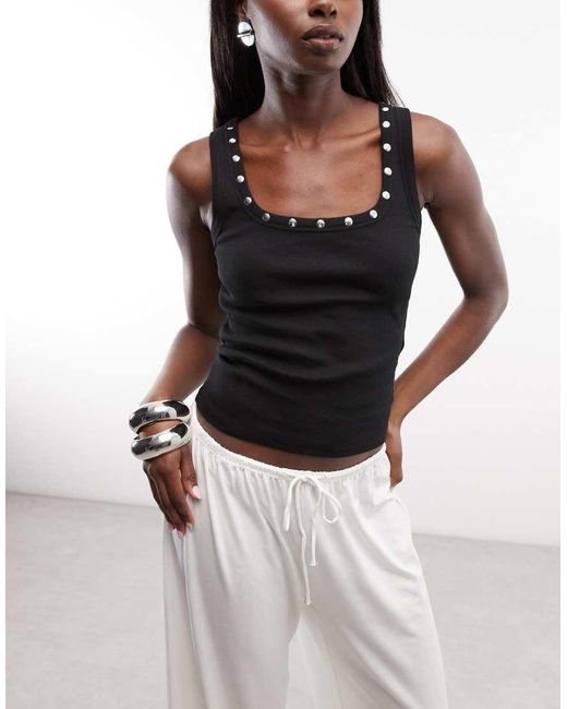 Weekday White Wide Leg Drape Pants