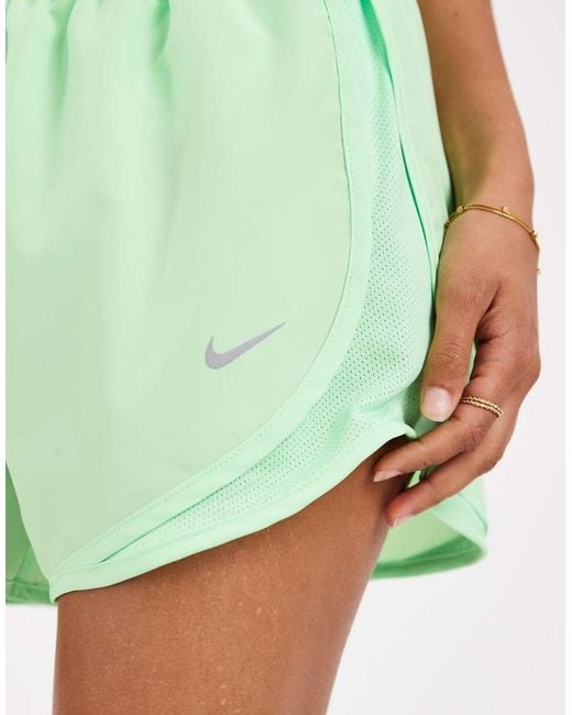 Nike White Tempo Dri-Fit Mid Rise 3 Inch Short