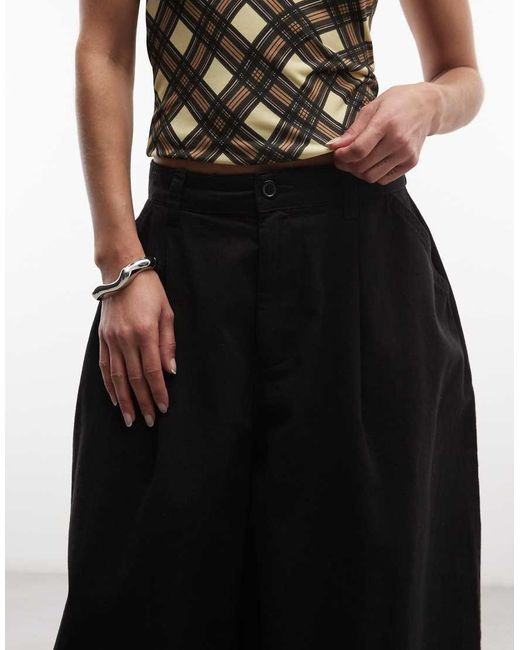 Collusion Black Xl Balloon Pants With Pleats