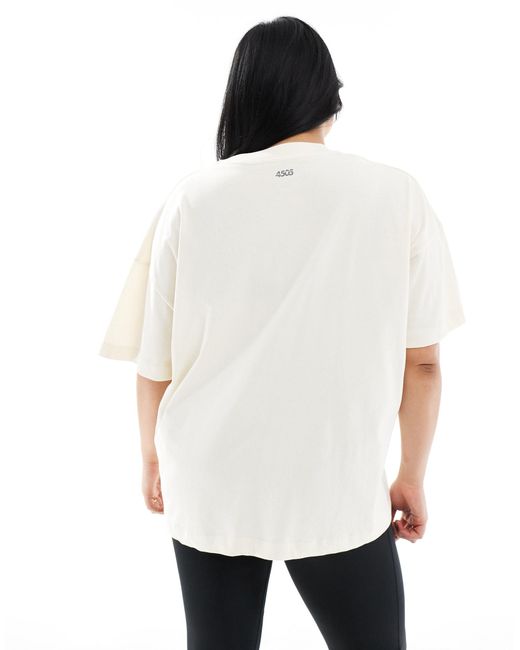 ASOS 4505 White Curve Icon Boxy Heavyweight Oversized T-shirt With Quick Dry