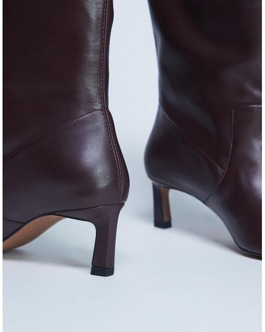 TOPSHOP Red – tiggy – wadenhohe stiefel