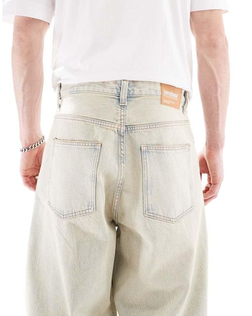 Vaqueros Azul Tenue Holgados De Talle Medio Con Lavado Claro Envejecido Kobe De Dr. Denim de hombre de color White