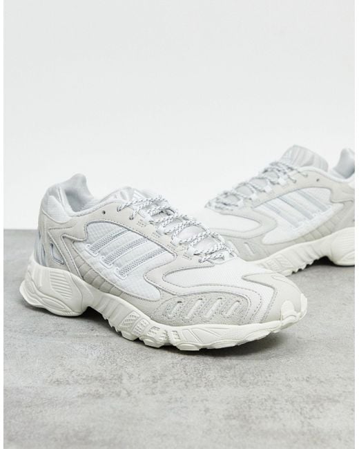Adidas Originals White Torsion Trdc Shoes for men