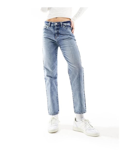 Armani Exchange Blue – kurz geschnittene boyfriend-jeans