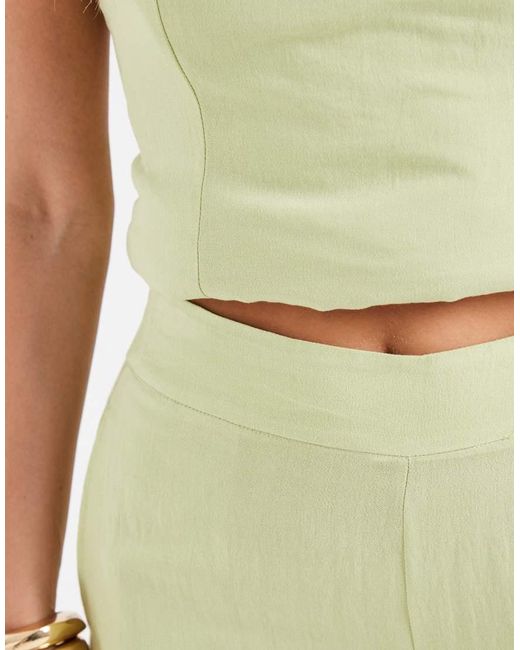 Vero Moda White High Waist Wide Leg Trouser Co-ord