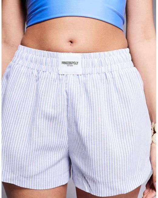 Princess Polly Blue Logo Boxer Short