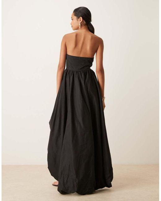 True Decadence Natural Strapless Hi Low Maxi Dress