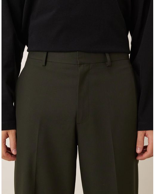 Pantalon habillé coupe fuselée oversize à chevrons ASOS pour homme en coloris Black