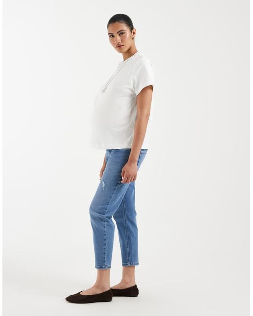 ONLY Blue High Waist Mom Jeans