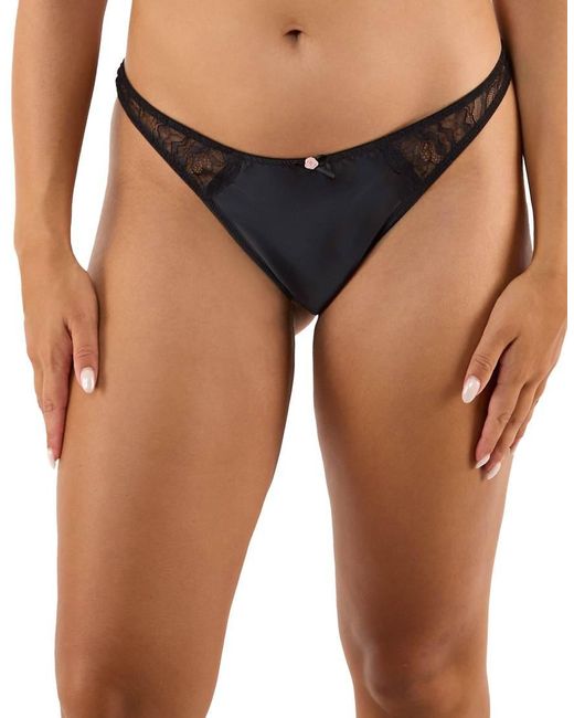 Playful Promises Black Idol Lace Thong
