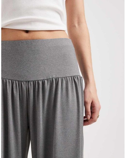 ASOS Gray Wide Waistband Slouchy Trouser Co-Ord With Button Detail