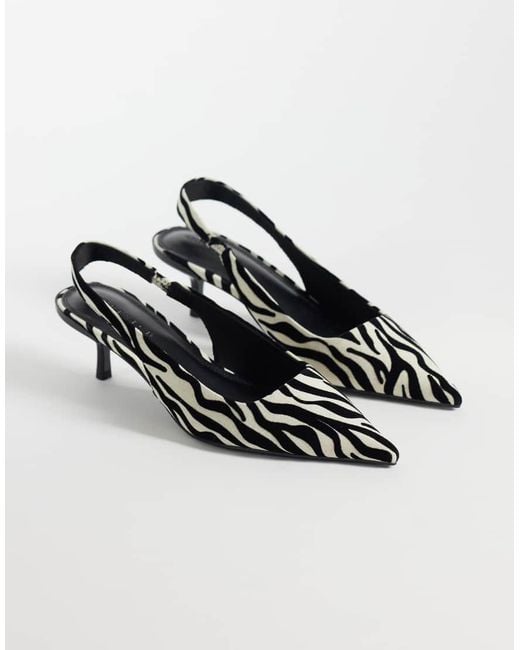 ASOS White Signature Kitten Heeled Shoes