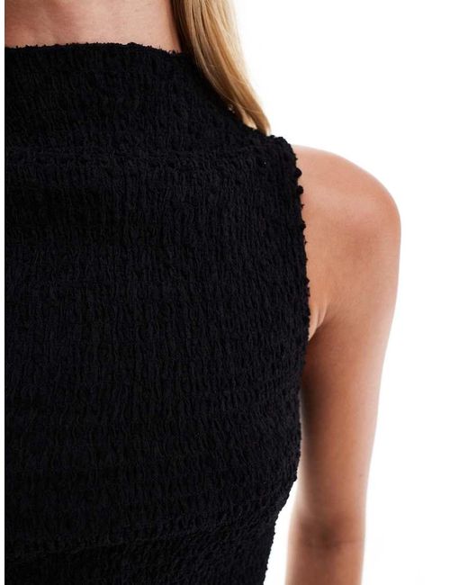 Mango Black High Neck Sleeveless Top
