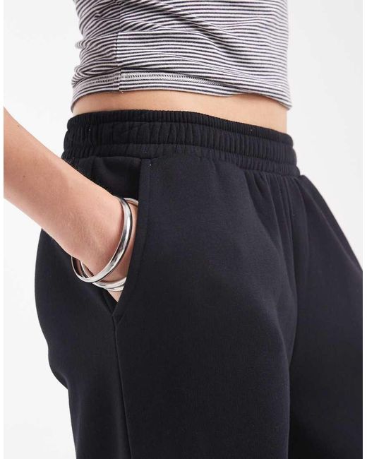 ASOS White Wide Leg Brushback Sweatpants