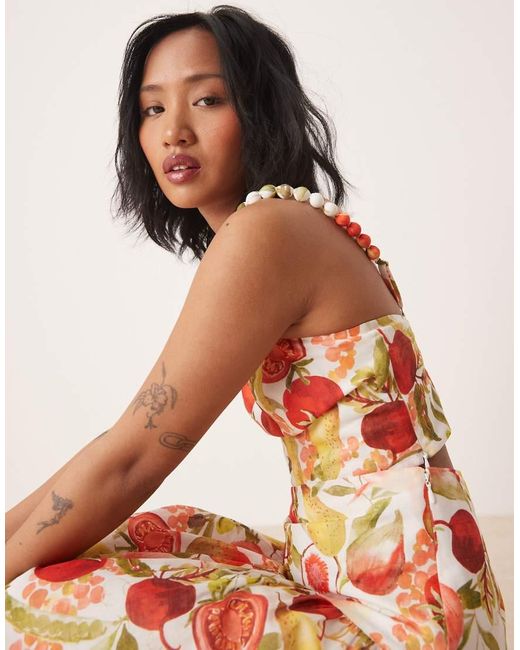 Forever New Orange Crop Top Co-Ord