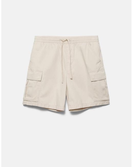 Pull&Bear Purple Cargo Bermuda Shorts for men