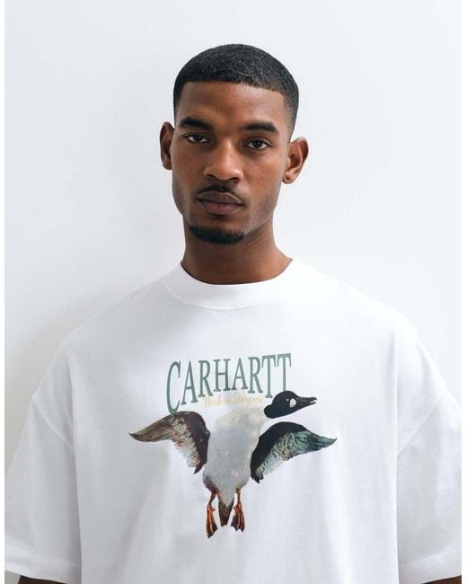 Carhartt White Pennon Front Graphic T-Shirt for men