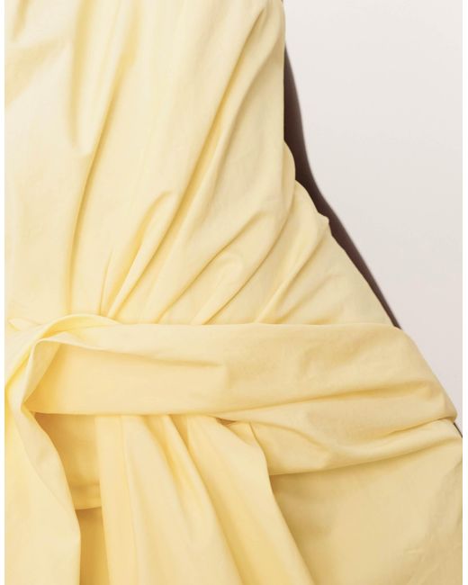 ARRANGE Natural Structured Halter Maxi Dress With Drape Detail