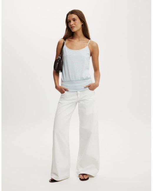 Cotton On White Olivia Basque Cami