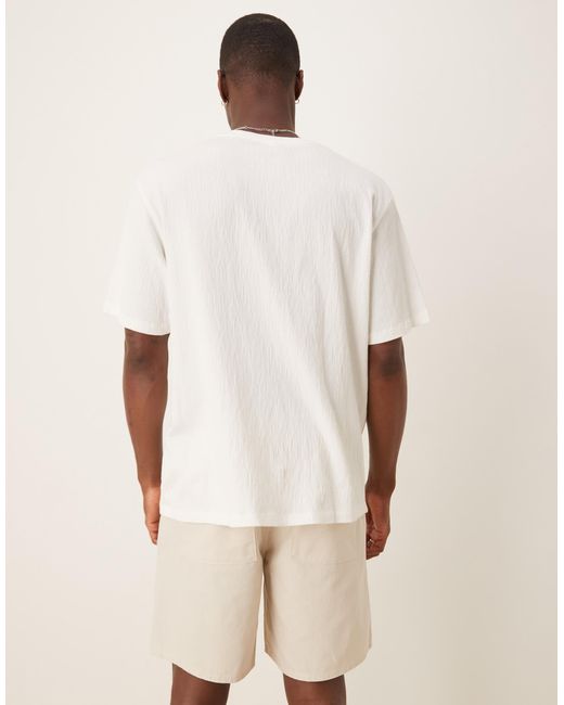 ASOS Natural Mid Length Pull On Linen Blend Shorts for men