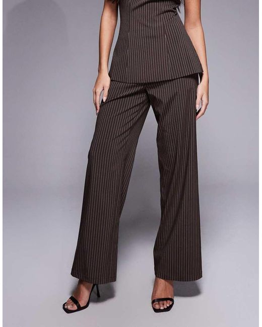 Kaiia Gray Exclusive Tailored Wide Leg Pants