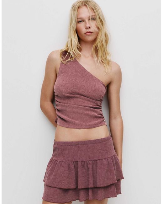 Pull&Bear Red – rustikaler minirock