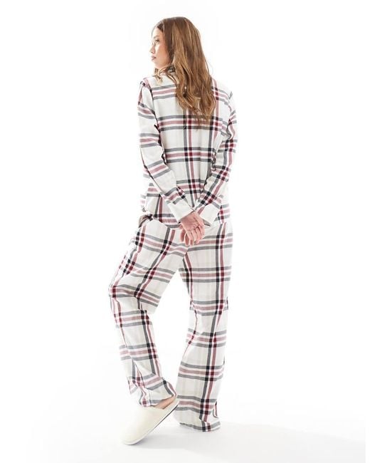 Set Regalo Con Pigiama A Quadri di Tommy Hilfiger in White