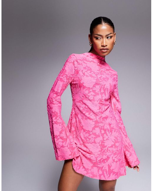knee length dresses for ladies Mystique Long Sleeve Mini