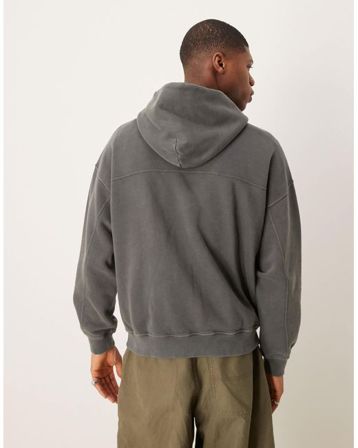 Abercrombie & Fitch Gray Essentials Hoodie Washed for men