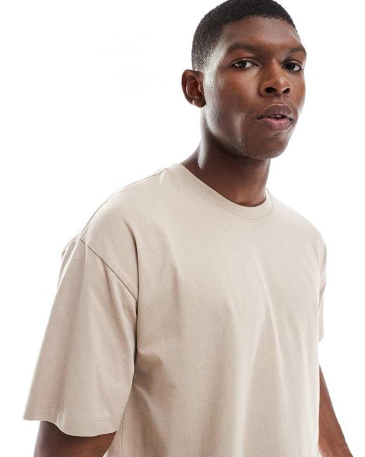 New Look Natural Oversized T-shirt for men