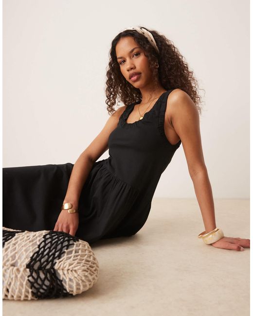 ASOS Black – midi-hängerkleid