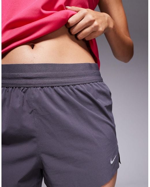 Nike Red Nike Running Swift Dri-fit Mid Rise 2.5 Inch Shorts
