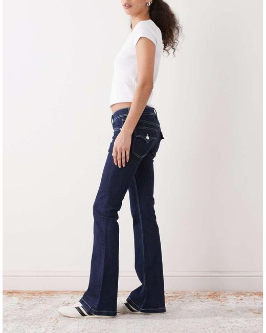 Monki Blue Flare Leg Jeans