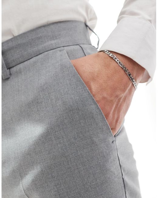 ASOS Gray Slim Suit Pants for men