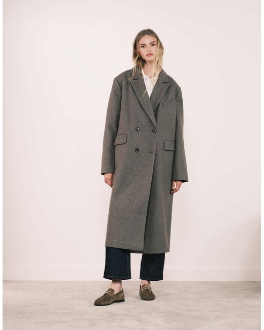 ASOS Natural Oversized Dad Coat