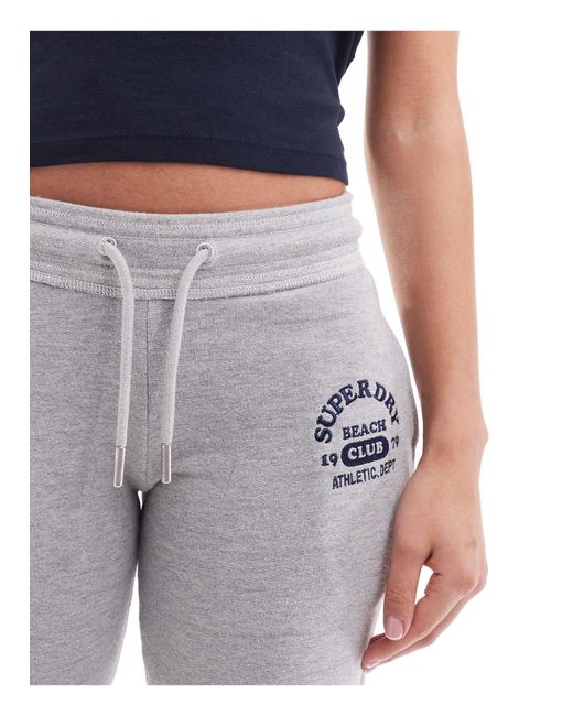 Superdry Blue Low Rise Flare joggers