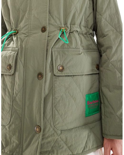 Barbour Green X Asos Kaz Quilted Jacket