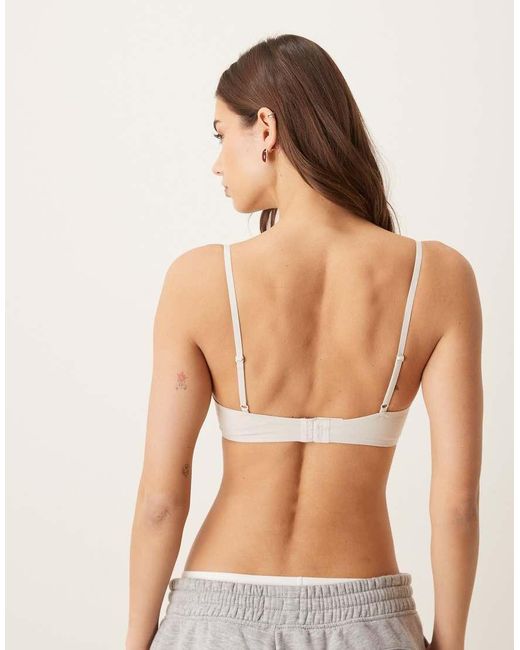 Calvin Klein Natural Cotton Modal Signature Unlined Balconette Bra