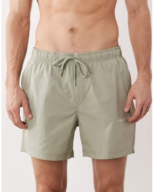 Jack & Jones Green Orginals Logo Swim Shorts for men